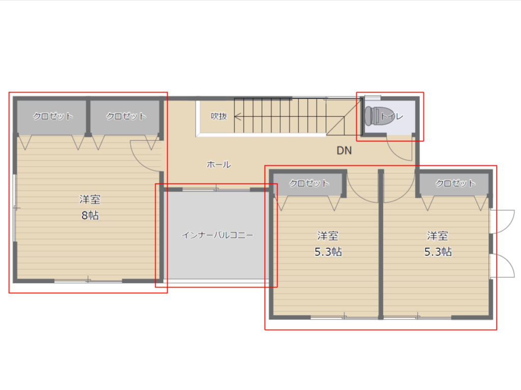 2階のレイアウトは理想形のひとつ