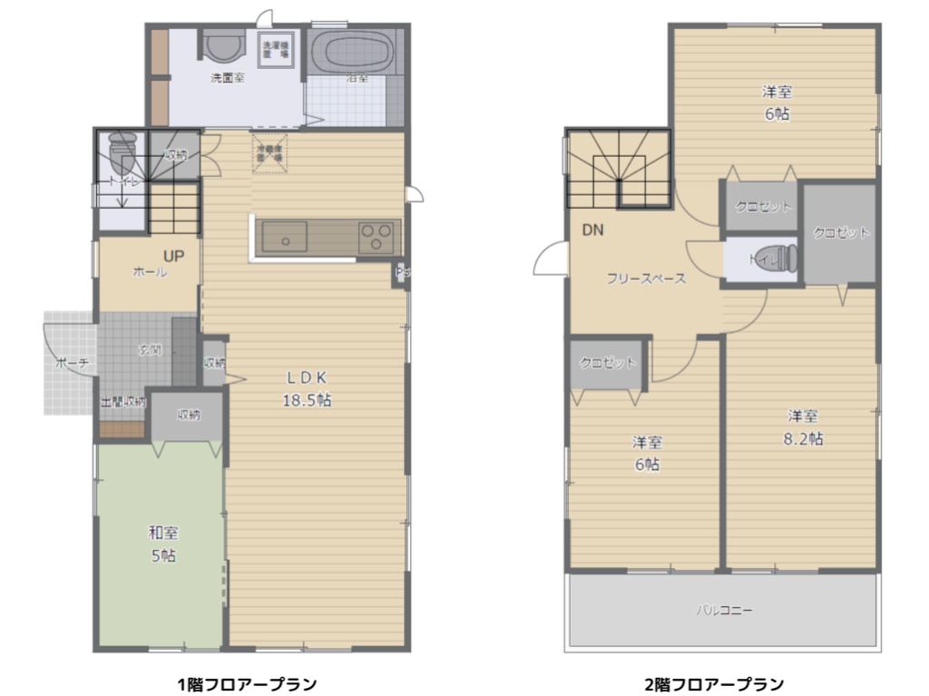 間取り実例の特徴西玄関